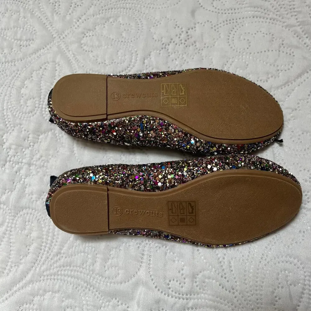Crewcuts Glitter Ballet Flats Size 13